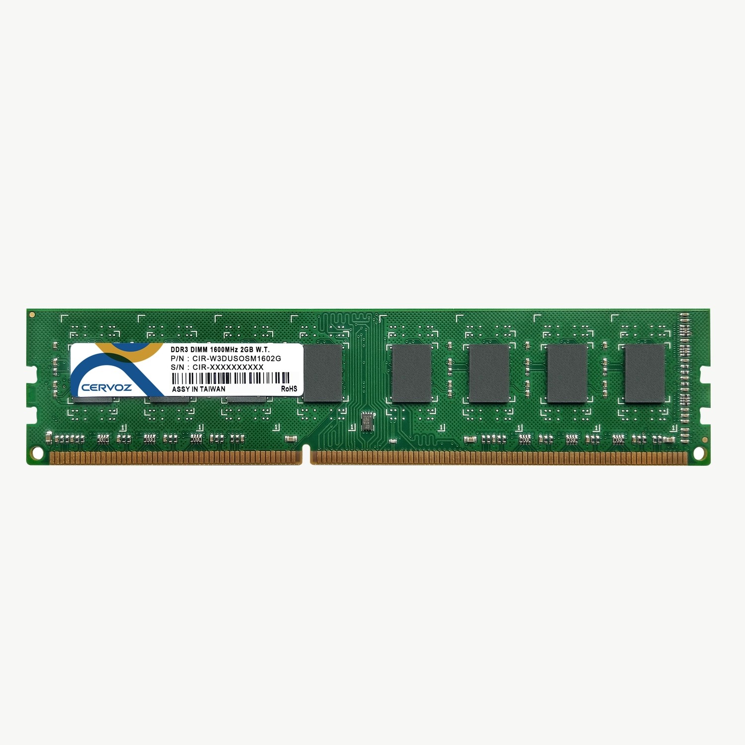 2GB Industrial DDR3 DIMM 1600MHz