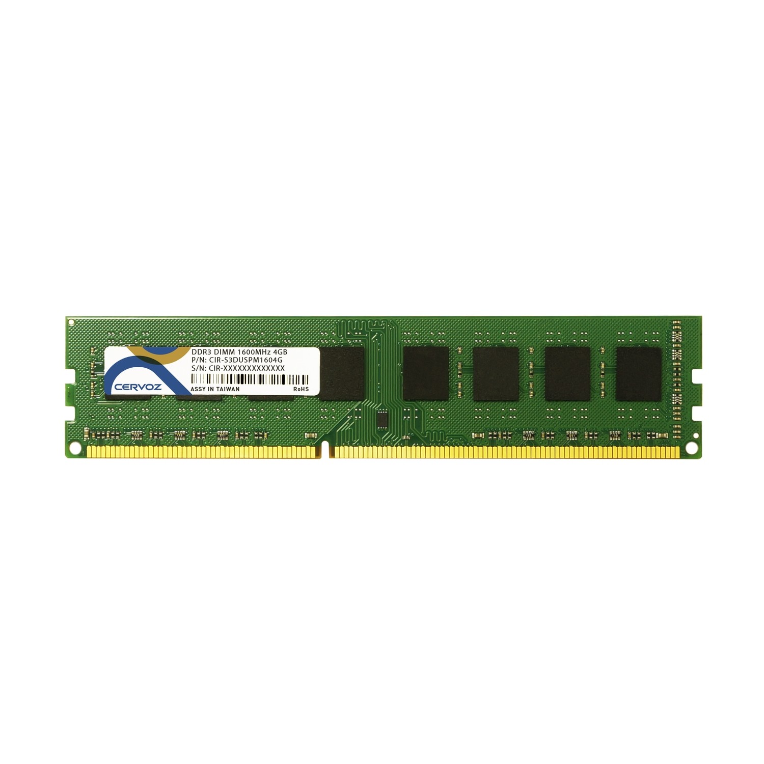 4GB Industrial DDR3 DIMM 1600MHz