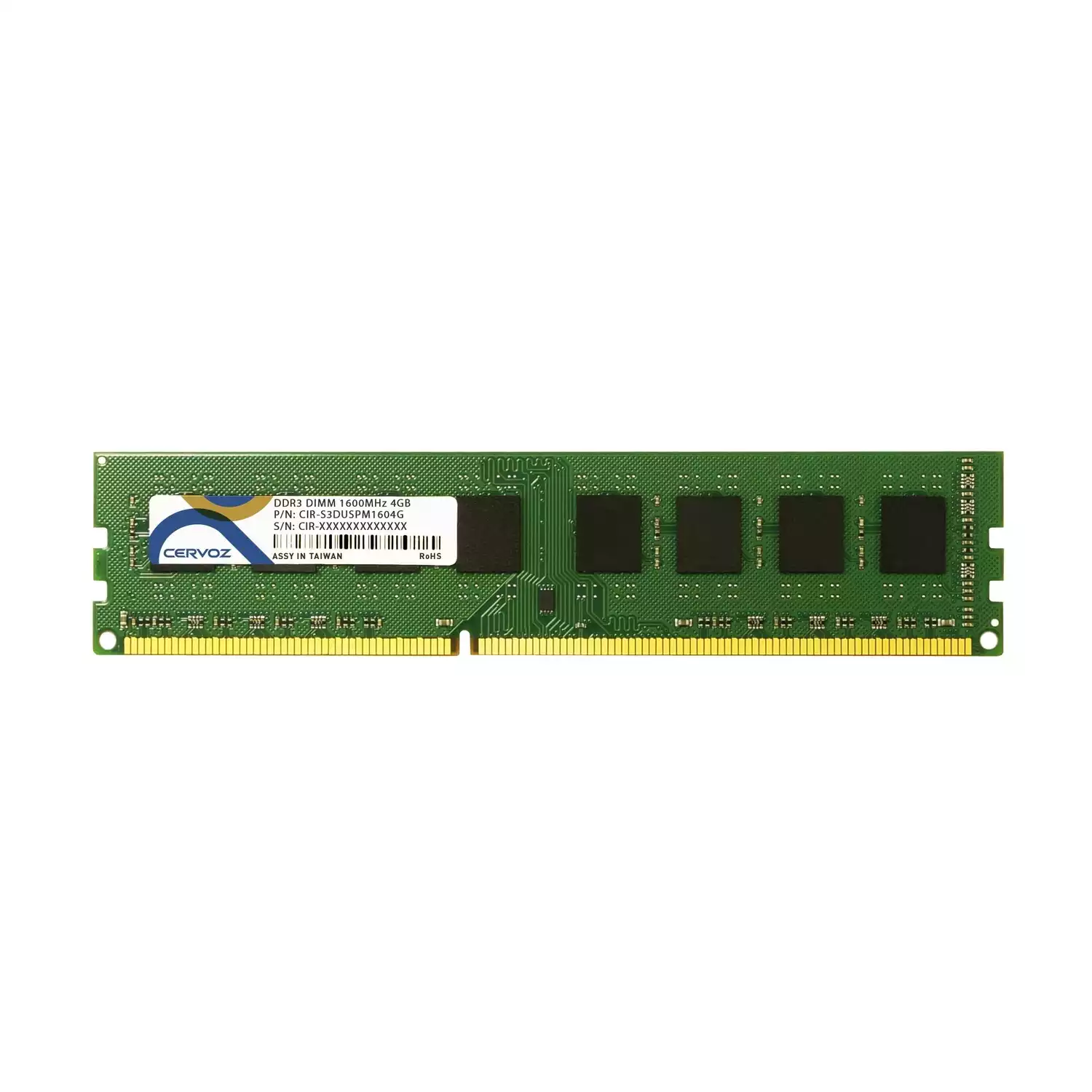 4GB Industrial DDR3 DIMM 1600MHz