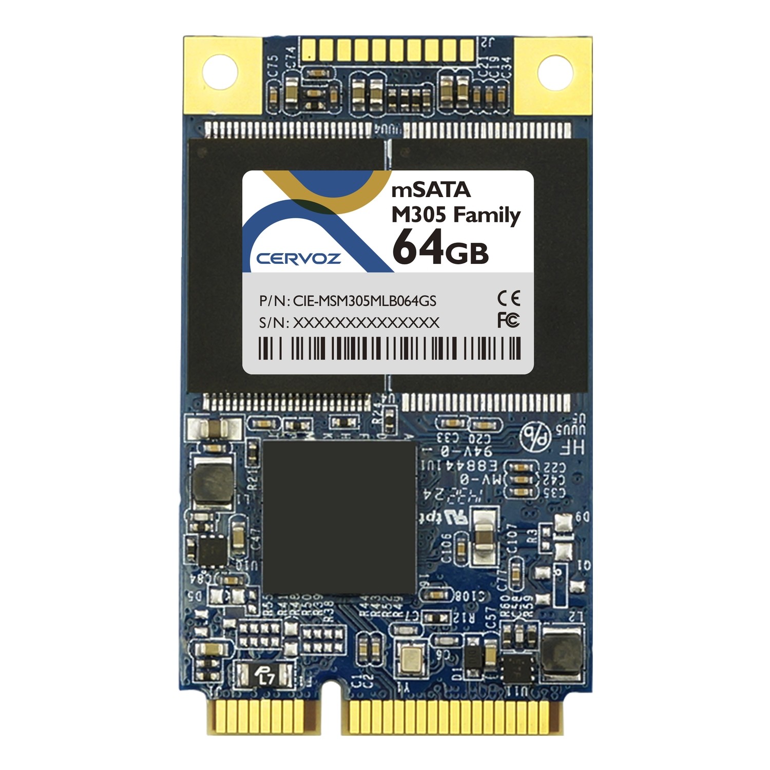 64GB Industrial mSATA SSD Module M305