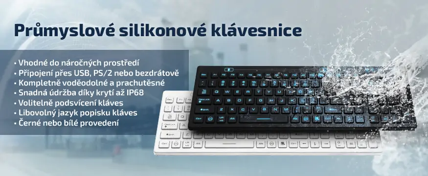 Průmyslové silikonové klávesnice