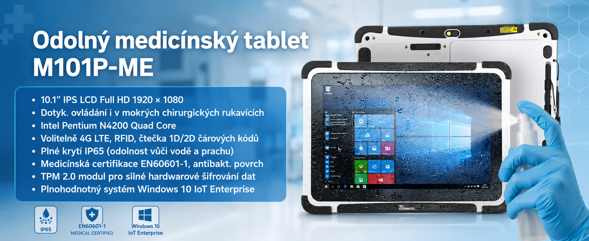 Odolný medicinský tablet