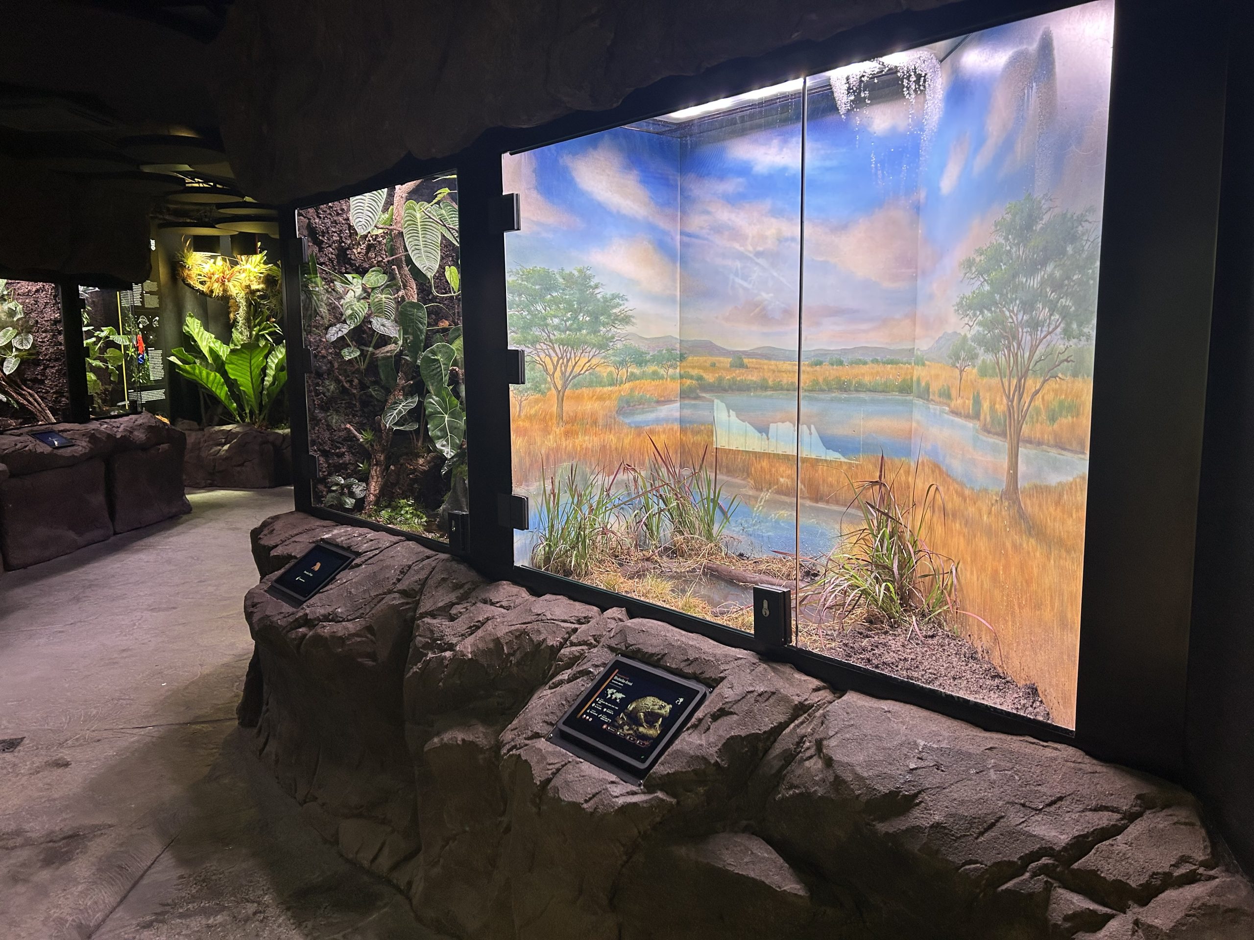 Dotykové panely v Amphibiariu Zoo Ostrava